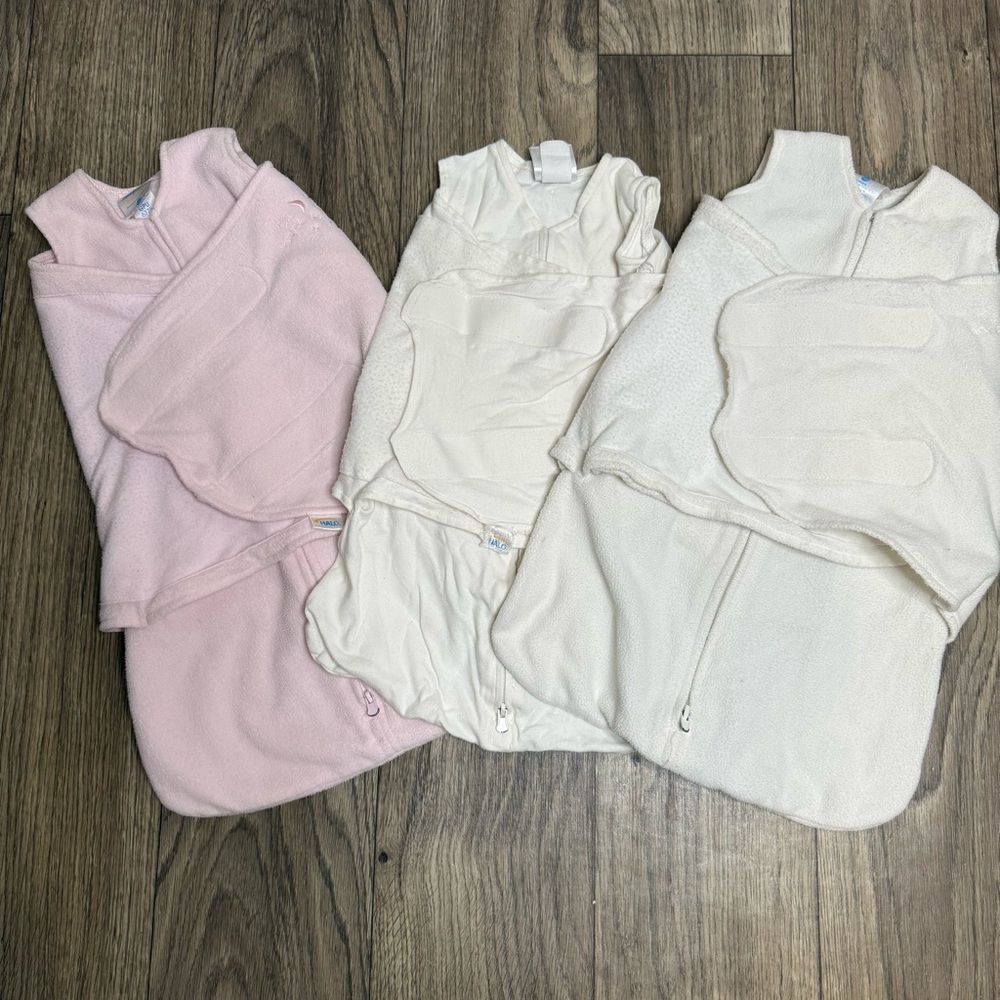 Halo Sleepsack Swaddle Set of 3 Pink and Cream Size Newborn to 3 Months